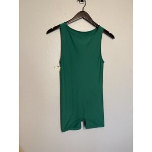New NWT Anthropologie The Renna Seamless Romper Emerald Green L/XL